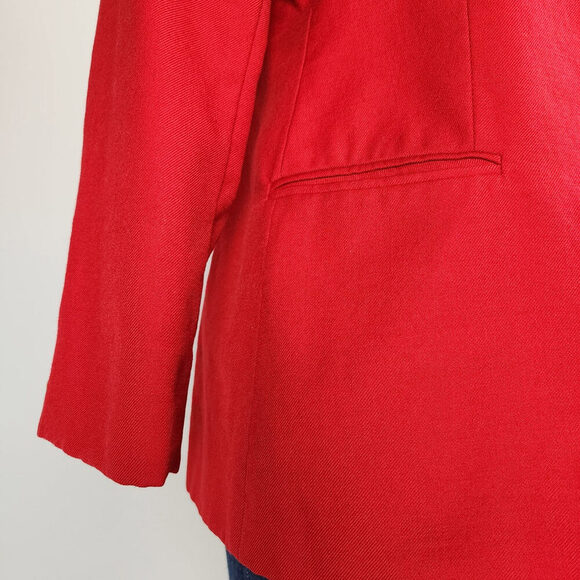 Vintage Mr. Max & Melanie Lyne Red Wool Blazer Size 12 - Picture 5 of 11